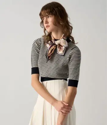 snidel 스나이델 스카프 니트 풀오버