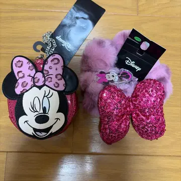 디즈니 미니 파우치 참 스크런치 2종 세트