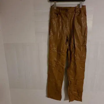 ILLA ILLA 브라운 가죽 팬츠 [ S ]