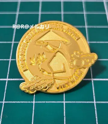 박람회 베트남관 핀 배지 베트남 파빌리온 골드