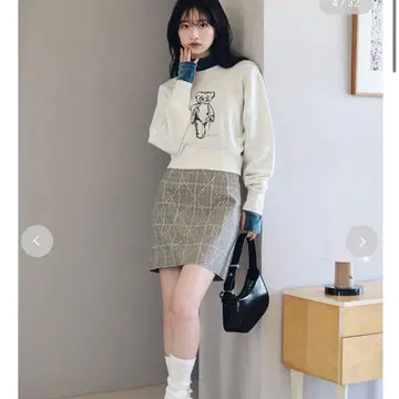 릴리 브라운 비쥬 미니 스커트