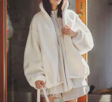 cocodeal 보아 자켓 화이트