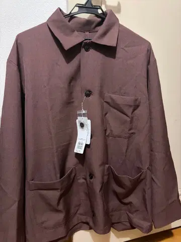 와이드 실루엣 자켓 L (색상: 버건디)