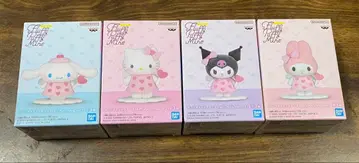 산리오 피규어 4개 세트 미개봉 새상품 fluffy puffy