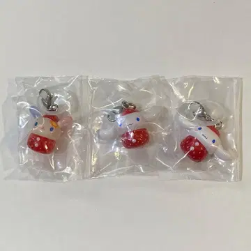 산리오 딸기 마크 액세서리 우사하나 시나몬 3개 세트