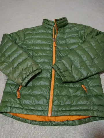 GapKids 다운 자켓 160 사이즈 그린/오렌지 다운 80%