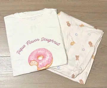 미사용 새상품 젤라또피케 룸웨어 도넛곰베어 셋업 핑크