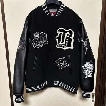 BEN DAVIS 바시티 자켓 블랙