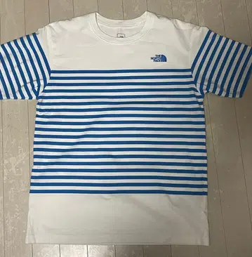 THE NORTH FACE 보더 반팔 T셔츠 블루 화이트