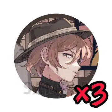 문호 스트레이독스 게이머즈 겨울의 도서 축제 캔뱃지 나카하라츄야 3점