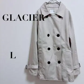 그라시아 더블 버튼 피 코트 체스터 코트 베이지 L 봄/가을