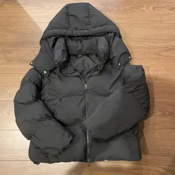 블랙 다운 자켓 L