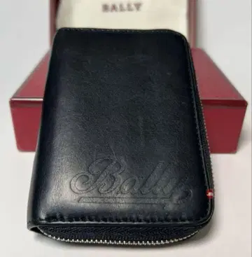 [새상품급] Bally 코인 케이스 동전 지갑 천연 가죽 블랙 용도 다양