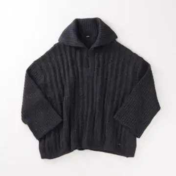 45R 알루 니트 풀오버 마비코 스웨터 차콜 그레이