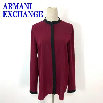 알마니 익스체인지 긴팔 블라우스 보르도 폴리에스테르 L C4267