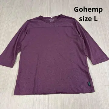 고헴프 7부 와이드 풋볼 퍼플 7부 소매 오가닉 코튼