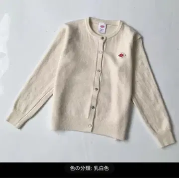 새상품 단톤 크루넥 가디건 모헤어조 화이트