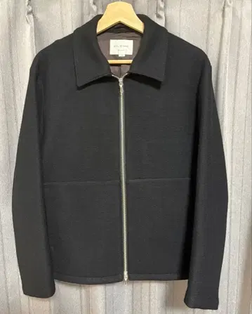 STILL BY HAND 울 자켓 숏 블루종 블랙