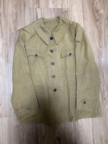 40s 헌팅 자켓 동물 버튼 빈티지 프렌치