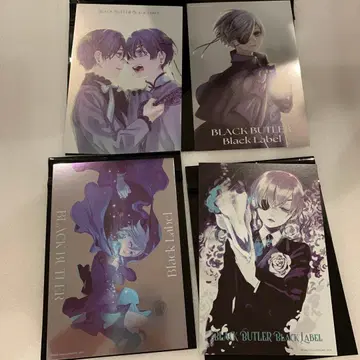 흑집사전 BLACK LABEL 메탈릭 엽서 시엘 x4