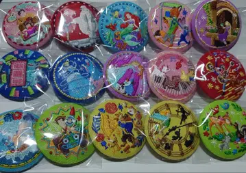 디즈니 자수 캔뱃지 컴플리트 15종