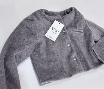 새상품 노카라 자켓 울 혼방 그레이 자켓 아우터