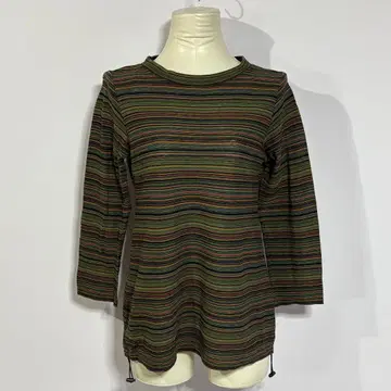 잔니 로 주디 보더 티셔츠 [ M~L 상당 ] 그린/오렌지 드로스트