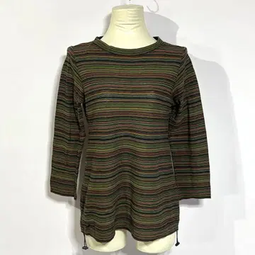 잔니 로 주디 보더 티셔츠 [ M~L 상당 ] 그린/오렌지 드로스트