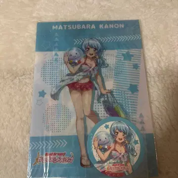 뱅드림 토시마엔 콜라보 클리어 파일 스티커 마츠바라 카논