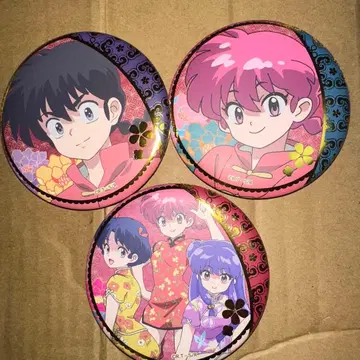 란마 1/2 금박 캔뱃지 란마, 란마 & 아카네 & 샴푸