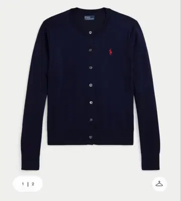 랄프 로렌 코튼 크루넥 가디건