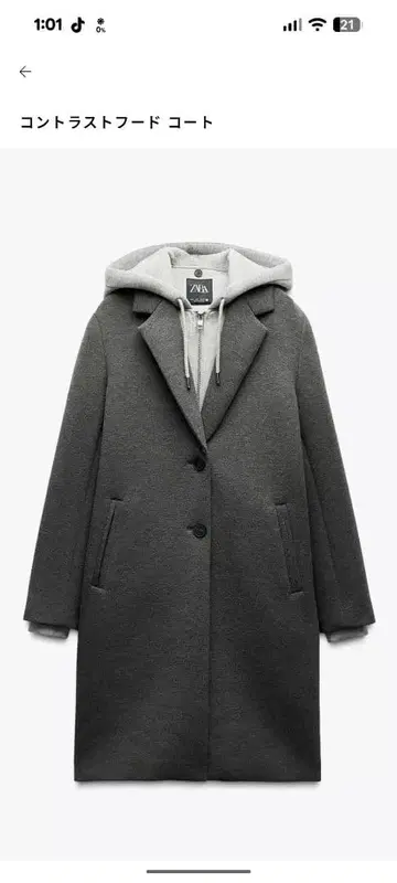 ZARA xs 대비 푸드코트 그레이