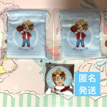 헤타리아 라운드원 미국 3종 세트 (복조리 캔뱃지)