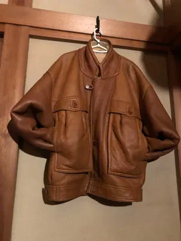 프랑스 무스탕 가죽 재킷
