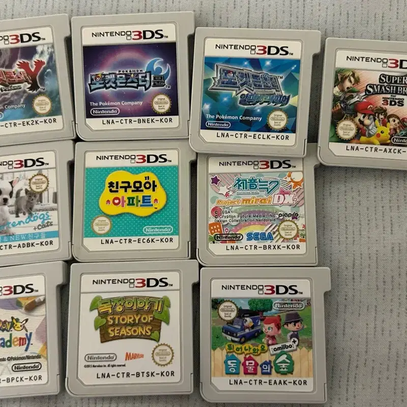 닌텐도 3ds 게임칩 팝니다 (알칩) 포켓몬스터 친구모아아파트 동물의숲