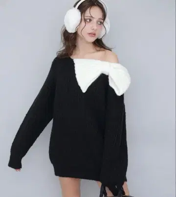 Seemi by niceclaup 리본 니트 원피스