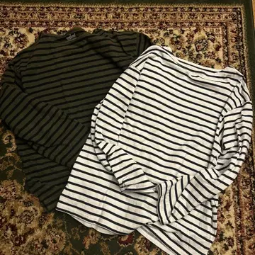 무인양품 보트넥 긴팔 티셔츠 L 사이즈 세트