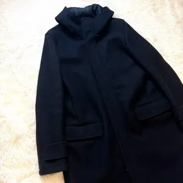 유나이티드 애로우즈 몽키타임 울 롱 코트 두꺼운 원단 남성용