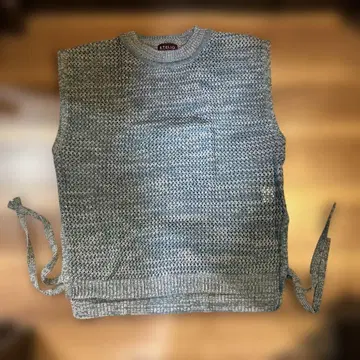 조조타운 그레이 니트 편직 베스트 포켓 부착