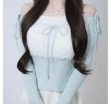 lumignon Ribbon bust fluffy tops