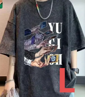 유희왕 빈티지풍 프린트T셔츠 L 새상품