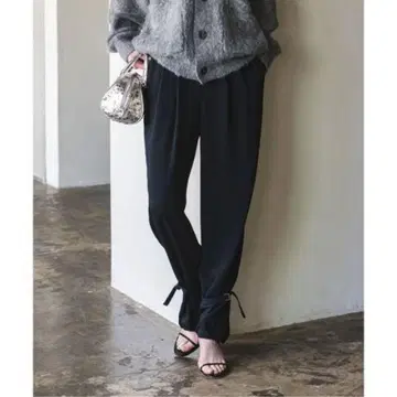 네이비 2way 하이웨스트 NOBLE 스트링 조거 팬츠