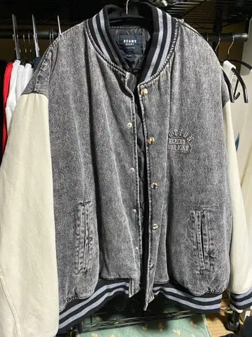 BEAMS HEART 바시티 자켓 L 사이즈 그레이