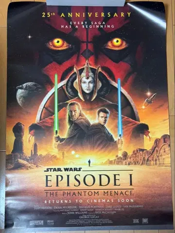 STAR WARS EPISODE I 포스터 25주년 기념 스타 워즈
