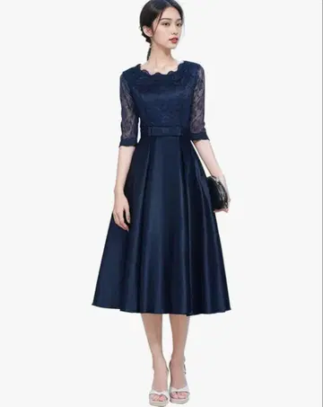 네이비 파티 드레스
