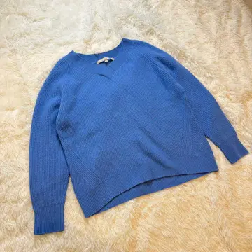 새상품급 자유구 니트 스웨터 너구리털 양모 38