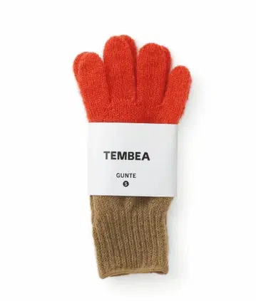 TEMBEA 울 장갑 오렌지/브라운 M