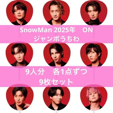SnowMan DOME tour ON 점보 부채 9인분 각 1장씩