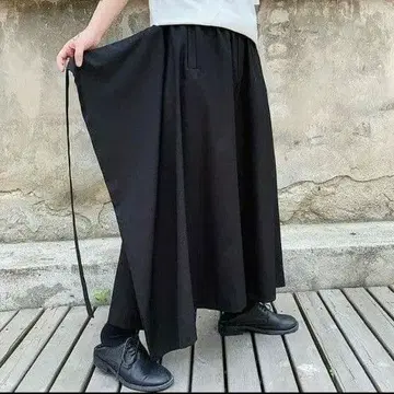 와이드 팬츠 하카마 팬츠 남성용 사루엘 팬츠 알라딘 개성있는 모드 스타일