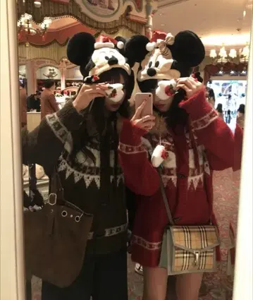 (빨간색) 노르딕 후드 퍼 가디건